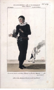 Harpagon joué par Grandmesnil à la Comédie-Française, 1790. Bnf ASP-4-ICO-COS-1